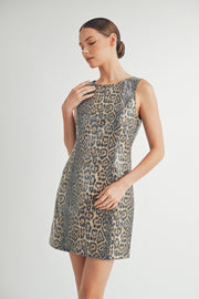 Sequin Leopard Printed Mini Dress I ABED7618