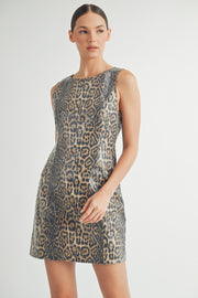 Sequin Leopard Printed Mini Dress I ABED7618