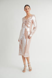 Deep V-Neck Midi Dress I ABED7619