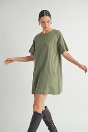 Short-Sleeve Crew-Neck Mini Dress I ABED7623 I SHIP:TBD
