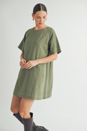 Short-Sleeve Crew-Neck Mini Dress I ABED7623 I SHIP:TBD