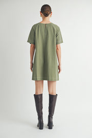 Short-Sleeve Crew-Neck Mini Dress I ABED7623 I SHIP:TBD