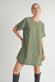 Short-Sleeve Crew-Neck Mini Dress I ABED7623 I SHIP:TBD