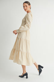 Smocked Bodice Midi Dress I ABED7641 I SHIP:TBD