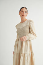 Load image into Gallery viewer, Smocked Bodice Midi Dress I ABED7641 I SHIP:TBD
