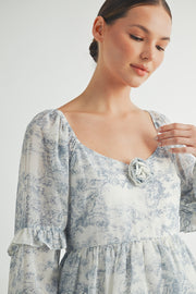 Rosette Detail Ruffled Mini Dress I ABED7644 I SHIP:TBD