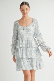 Rosette Detail Ruffled Mini Dress I ABED7644 I SHIP:TBD