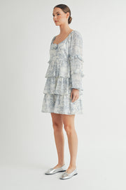 Rosette Detail Ruffled Mini Dress I ABED7644 I SHIP:TBD