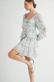 Rosette Detail Ruffled Mini Dress I ABED7644 I SHIP:TBD