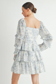 Rosette Detail Ruffled Mini Dress I ABED7644 I SHIP:TBD