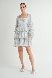 Rosette Detail Ruffled Mini Dress I ABED7644 I SHIP:TBD