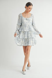 Rosette Detail Ruffled Mini Dress I ABED7644 I SHIP:TBD