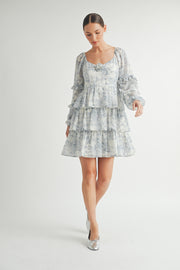 Rosette Detail Ruffled Mini Dress I ABED7644 I SHIP:TBD