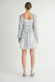 Women's wholesale apparel brand for qoutique | Long Sleeves with Smocked Waist Mini Dress 