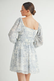 Women's wholesale apparel brand for qoutique | Long Sleeves with Smocked Waist Mini Dress 