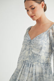 Women's wholesale apparel brand for qoutique | Long Sleeves with Smocked Waist Mini Dress 