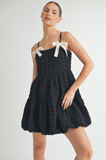 Load image into Gallery viewer, Square-Neck Bubble-Hem Mini Dress I ABED7648
