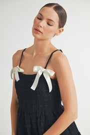 Square-Neck Bubble-Hem Mini Dress I ABED7648