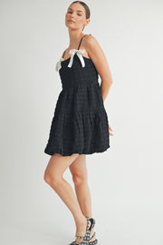 Square-Neck Bubble-Hem Mini Dress I ABED7648