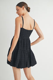 Square-Neck Bubble-Hem Mini Dress I ABED7648