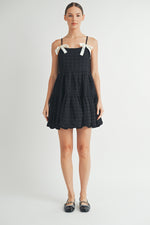 Load image into Gallery viewer, Square-Neck Bubble-Hem Mini Dress I ABED7648
