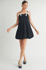 Load image into Gallery viewer, Square-Neck Bubble-Hem Mini Dress I ABED7648
