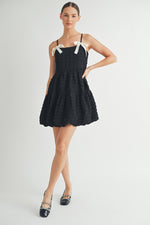 Load image into Gallery viewer, Square-Neck Bubble-Hem Mini Dress I ABED7648
