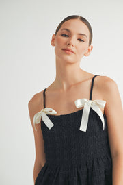 Square-Neck Bubble-Hem Mini Dress I ABED7648