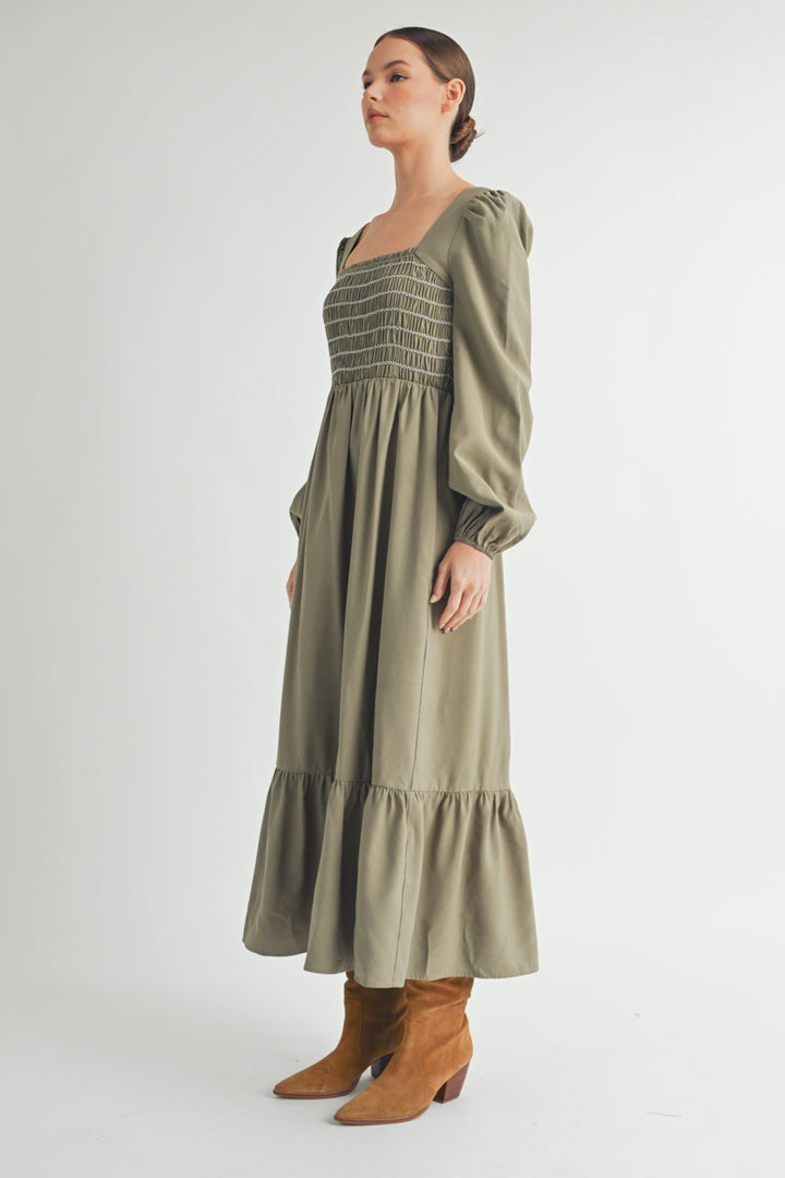 Smocked Maxi Dress I ABED7652