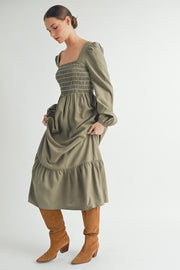 Smocked Maxi Dress I ABED7652