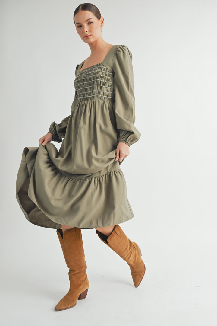 Smocked Maxi Dress I ABED7652