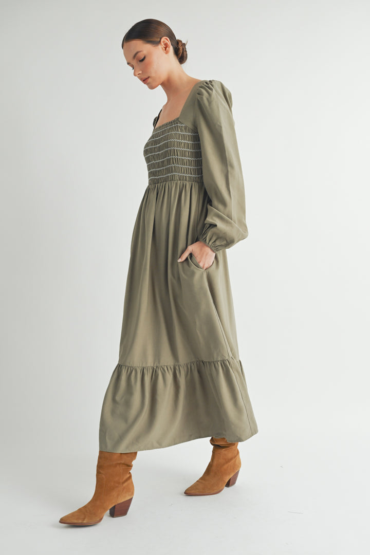 Smocked Maxi Dress I ABED7652