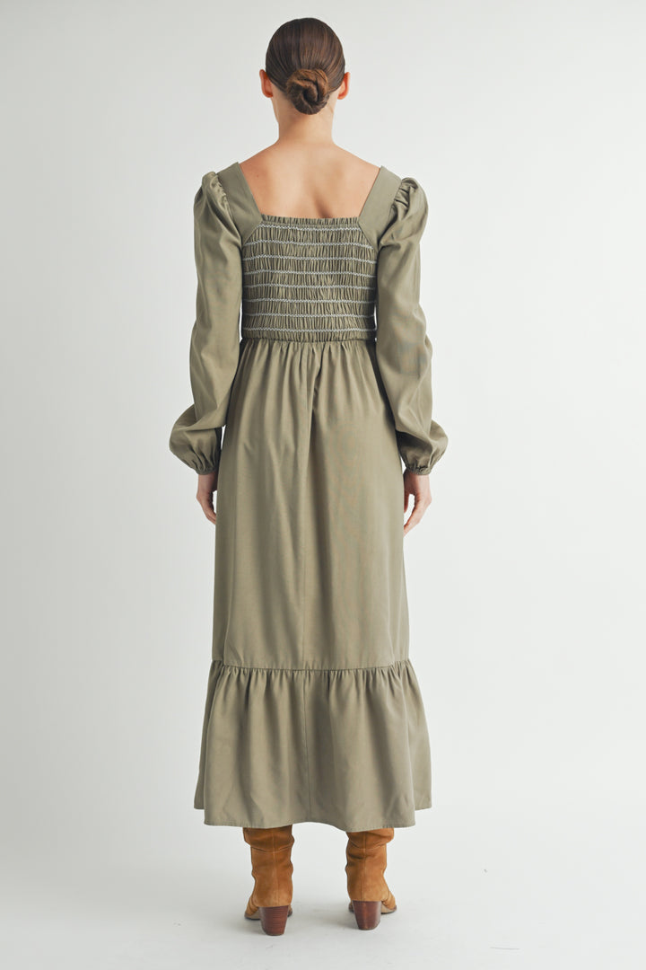 Smocked Maxi Dress I ABED7652
