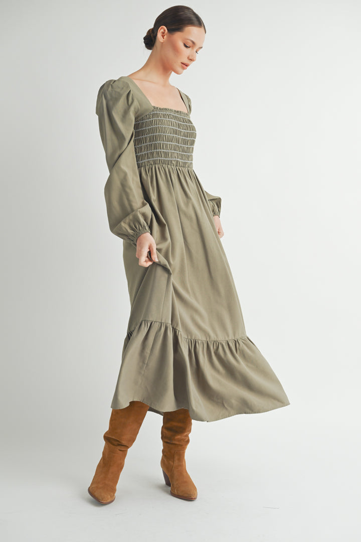 Smocked Maxi Dress I ABED7652
