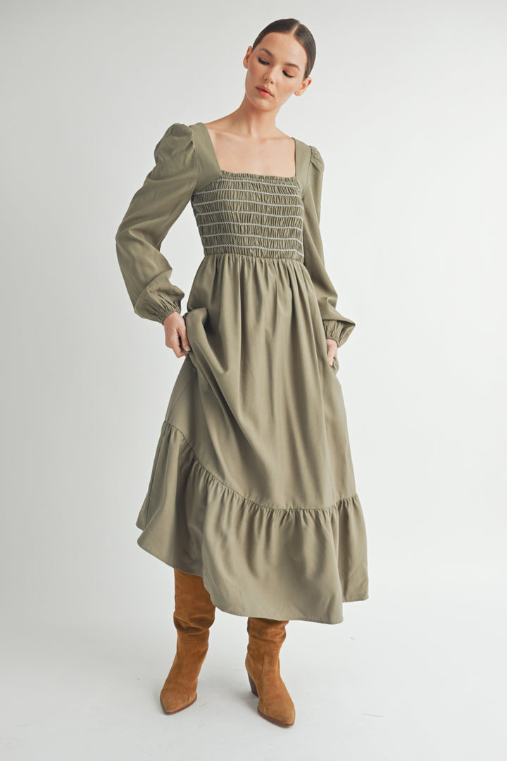 Smocked Maxi Dress I ABED7652