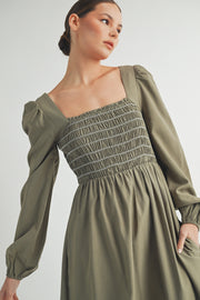 Smocked Maxi Dress I ABED7652
