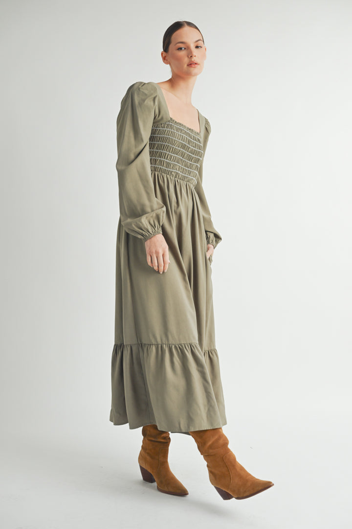 Smocked Maxi Dress I ABED7652