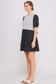 Knit Bodice Detail Mini Dress | ABED7674 Taupe