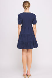 Floral Embroidery Mini Dress | ABED7677