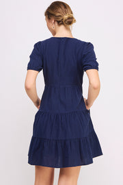 Floral Embroidery Mini Dress | ABED7677