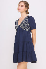 Floral Embroidery Mini Dress | ABED7677