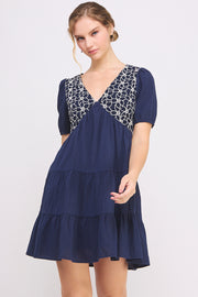 Floral Embroidery Mini Dress | ABED7677