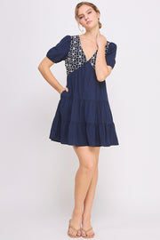 Floral Embroidery Mini Dress | ABED7677