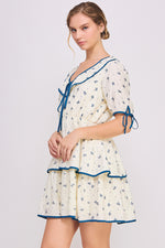Load image into Gallery viewer, Bow Printed Mini Dress | ABED7681
