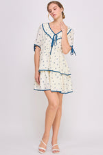 Load image into Gallery viewer, Bow Printed Mini Dress | ABED7681
