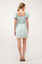 Load image into Gallery viewer, Poplin Babydoll Mini Dress I ABED7686 BLUE  I SHIP 03/31/25

