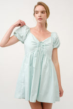 Load image into Gallery viewer, Poplin Babydoll Mini Dress I ABED7686 BLUE  I SHIP 03/31/25

