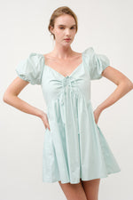 Load image into Gallery viewer, Poplin Babydoll Mini Dress I ABED7686 BLUE  I SHIP 03/31/25
