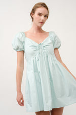 Load image into Gallery viewer, Poplin Babydoll Mini Dress I ABED7686 BLUE  I SHIP 03/31/25

