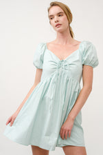 Load image into Gallery viewer, Poplin Babydoll Mini Dress I ABED7686 BLUE  I SHIP 03/31/25
